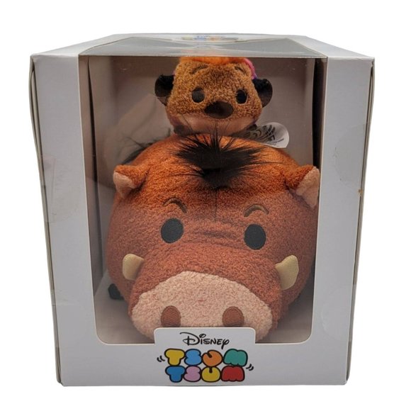 NEW Disney Store Tsum Tsum Timon Pumbaa Lion King Stack...